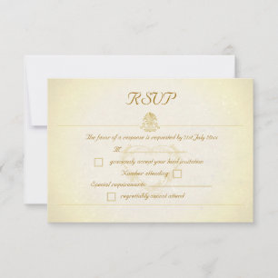 UAWG-Karten für Vintage Papierdokumente RSVP Karte