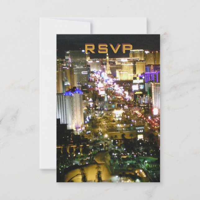 UAWG Las Vegas Hochzeitsempfang RSVP Karte (Vorderseite)