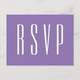 UAWG lila oder IRGENDEINE FARBEhochzeits-Antwort Einladungspostkarte