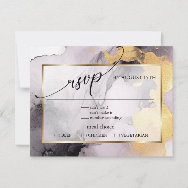 UAWG | Marbed Dusty Rose Black Gold Abstrakt (Vorderseite)