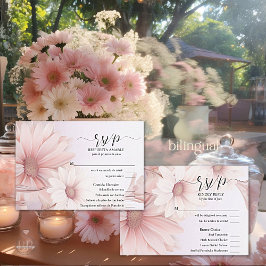 UAWG Margarita rosa elegante RSVP Karte