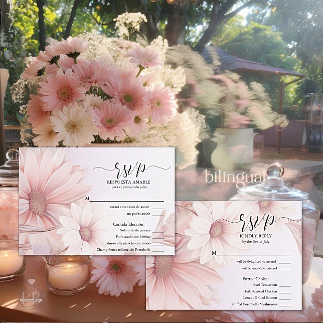 UAWG Margarita rosa elegante RSVP Karte (Von Creator hochgeladen)