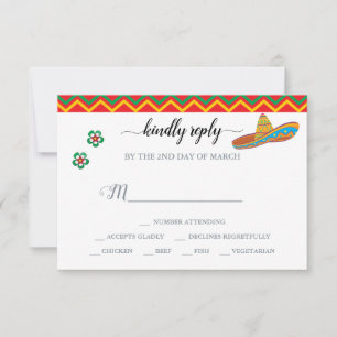 UAWG Mexican Fiesta Reply RSVP Karte
