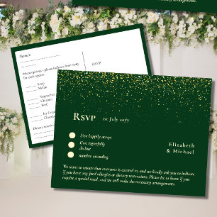 UAWG mit Menüvorlage   Emerald Green Gold UAWG Postkarte