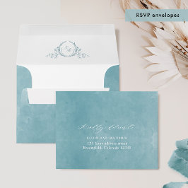 UAWG mit Rücksendeadresse Meerglas Wasserfarbe, Wa