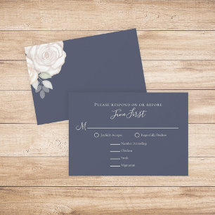 UAWG Modern Elegante Minimalistische Blumen RSVP Karte