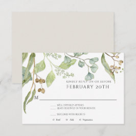 UAWG Modern Simple Watercolor Eukalyptus Wedding Einladung