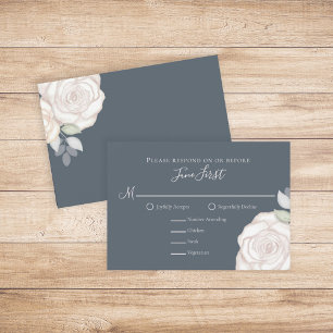 UAWG Moderne Elegant Minimalistische Blütendüster RSVP Karte