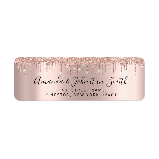UAWG New Wedding Address Rose Gold Tropfen (Vorne)