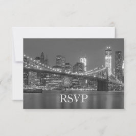 UAWG - New York City Skyline Brooklyn Wedding RSVP Einladung