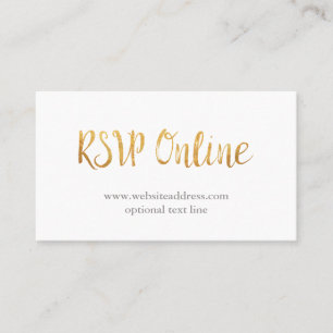 UAWG Online Card mit Gold Ananas und Script Visitenkarte