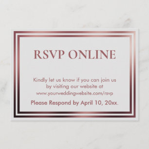 UAWG Online Einfache Elegante Rose Begleitkarte