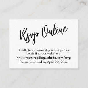 UAWG Online Lässig Moderne Schwarz-weiße Typografi Begleitkarte