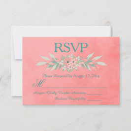 UAWG Pink und grüne Blume RSVP Karte