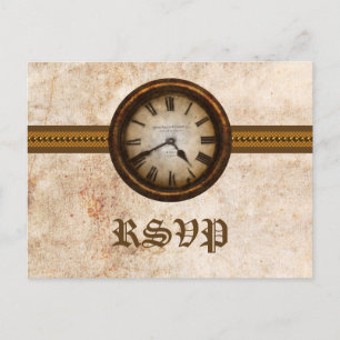UAwg Postkarte der antiken Uhr, braun
