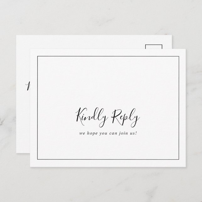 UAWG Postkarte für die Minimalistische Menüauswahl (Vorne/Hinten)