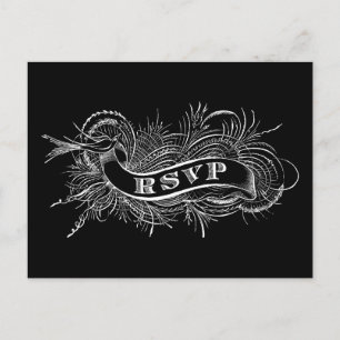 UAWG-Postkarte mit Viktorianischem Vogel Einladungspostkarte