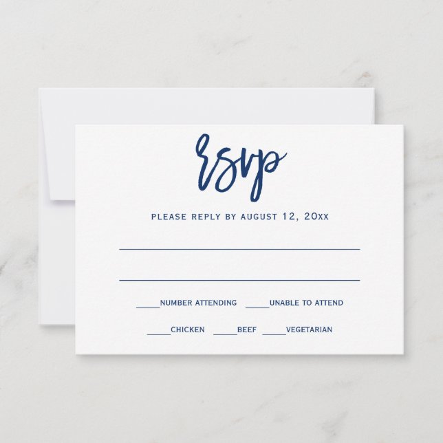 UAWG Postkarte | Pinselkalligrafie — Navy Blue (Vorderseite)