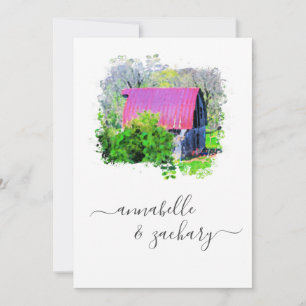 *~* UAWG QR Altes Land Rustikal AR19 Hochzeit Einladung