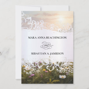 *~* UAWG QR AR31 Misty Blume Einladung Hochzeit