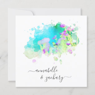 *~* UAWG QR Cherub Bird AR15 FLORAL Wedding Einladung