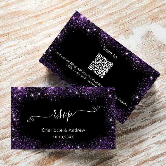 UAwg QR-Code der lila Black-Hochzeit-Website Begleitkarte (Von Creator hochgeladen)