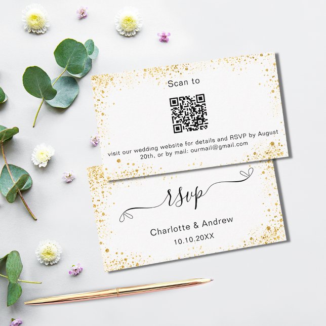 UAwg QR-Code der Website zur Hochzeit von Weißgold Begleitkarte (Von Creator hochgeladen)