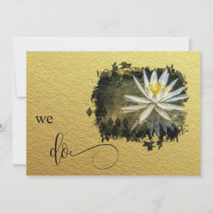 *~* UAWG QR Gold WIR TUN Blumenstrauß AR15 WEDDING Einladung