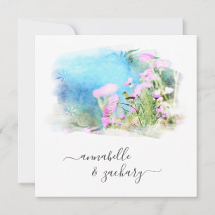 *~* UAWG - QR Wasserfarbe AR15 Bird FLORAL Wedding Einladung