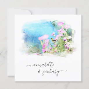 *~* UAWG - QR Wasserfarbe AR15 Bird FLORAL Wedding Einladung