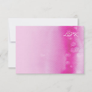 UAWG REPLY CARD ombre wassercolor fuschia rosa RSVP Karte