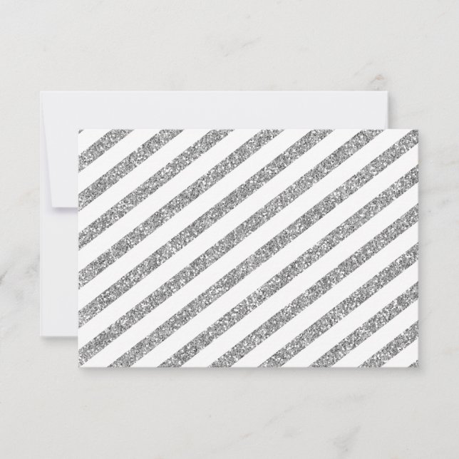UAWG REPLY Moderner Glitzer RSVP Karte (Vorderseite)