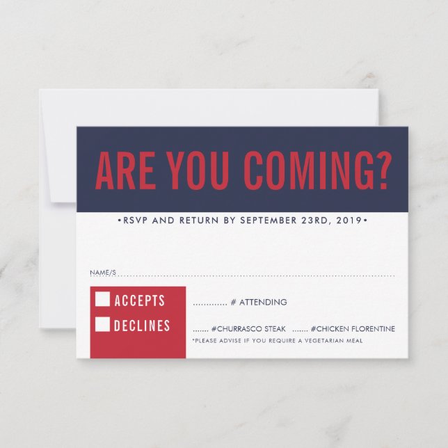 UAWG REPLY REPONSE Fantastische Blockmarinade dunk RSVP Karte (Vorderseite)