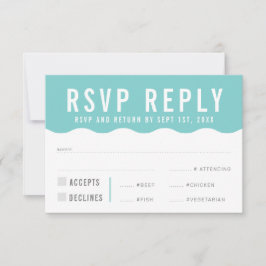 UAWG REPONSE Moderne, fett niedliche Wellenminze RSVP Karte