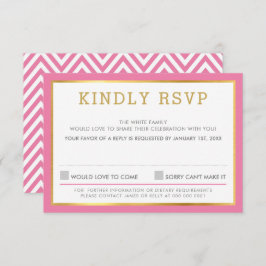 UAWG REPONSE-REAKTION - einfaches Zickzack Muster  RSVP Karte