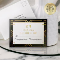 UAWG Response Art Deco Klassische Schwarze Gold Po