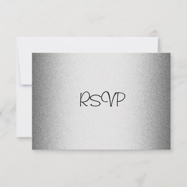 UAWG Response Card Alle Ereignisse Elegantes Silbe RSVP Karte (Vorderseite)