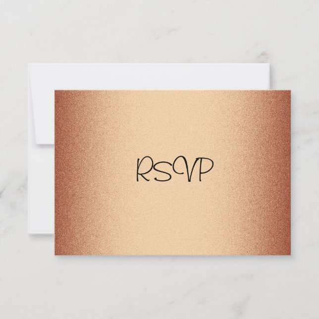 UAWG Response Card Elegante Kupferbronze RSVP Karte (Vorderseite)