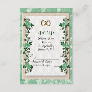 UAWG Response Card Irische Rose RSVP Karte