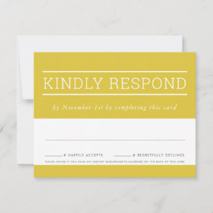 UAWG RESPONSE CARD Moderne Senfart gelb RSVP Karte