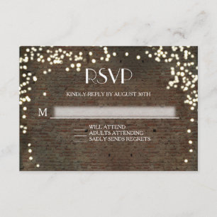 UAWG Response Industrial Chic Brick String Lights RSVP Karte