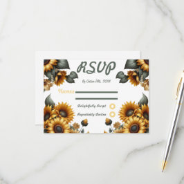 UAwg Response-Karte für Sonnenblumen RSVP Karte