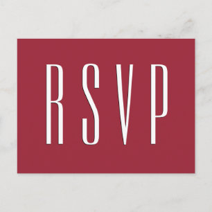 UAWG rot oder IRGENDEINE FARBEhochzeits-Antwort Einladungspostkarte