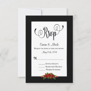 UAWG, Rote Rosen-Sammlung/Schwarz/Rot RSVP Karte