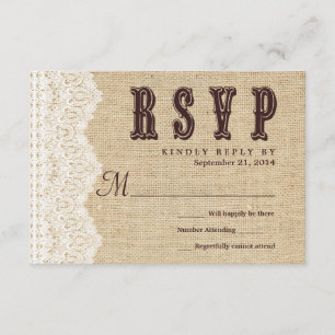 UAWG Rustikale Typografie RSVP Karte