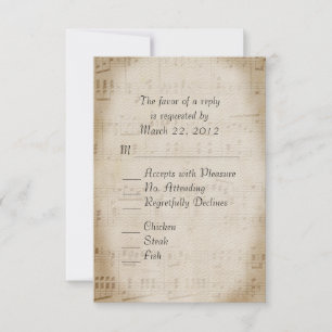 UAwg "Sheet Music" RSVP Karte