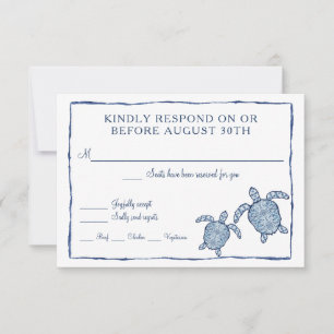 UAWG Shibori Kumo Wasserfarben Strandschildkröten  RSVP Karte