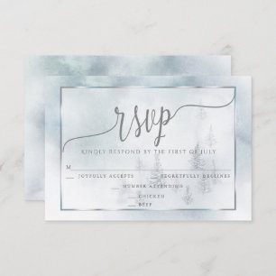 UAWG   Silver Blue Winter Wonderland RSVP Karte