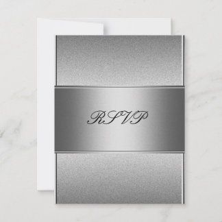 UAWG Silver Gray Metal Black 21. Geburtstag Einladung