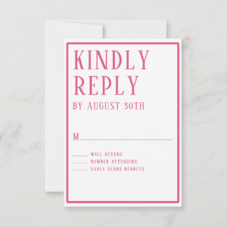 UAWG Simple Modern Bold Color Hexagon Geometric RSVP Karte